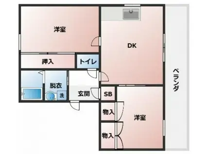 サンコート長束(2LDK/1階)の間取り写真