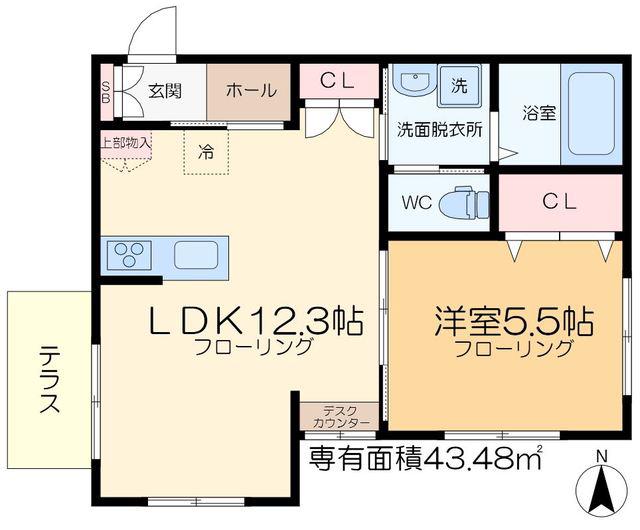 ヘーベルメゾン・TERU(1LDK/1階)の間取り写真