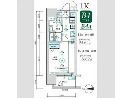 マキシヴ八王子トレ(1K/10階)の間取り写真