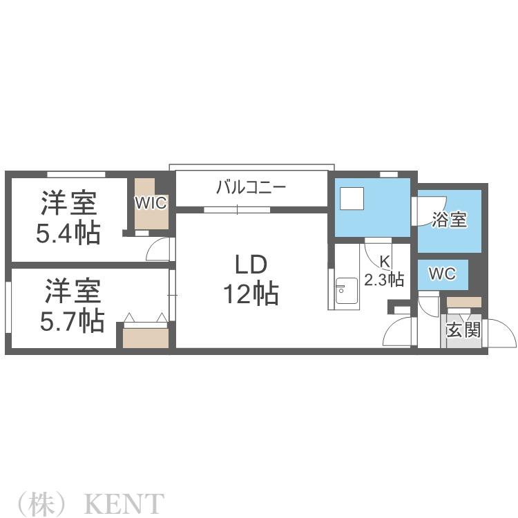 LUCE SOLARE発寒(2LDK/2階)の間取り写真