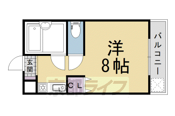 CASA UEDA(1K/2階)の間取り写真
