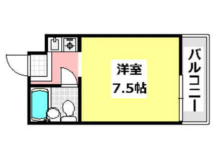 OMレジデンス茨木追手門前(ワンルーム/3階)の間取り写真