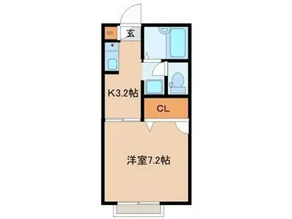 セフィラエム(1K/1階)の間取り写真