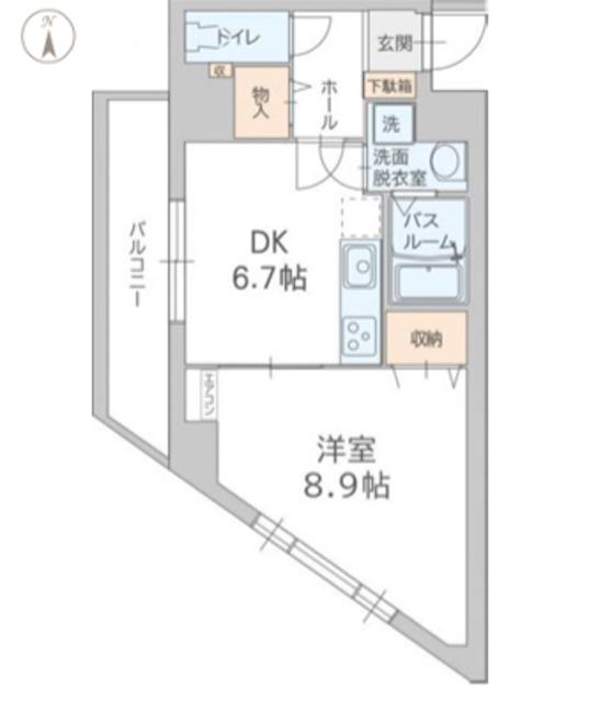サンビルドI.S(1DK/3階)の間取り写真