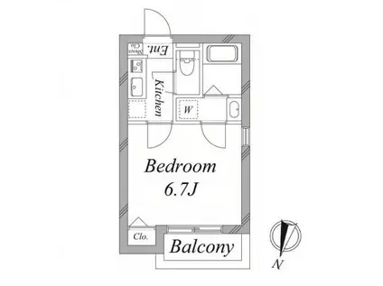 アルソーレ青砥(1K/1階)の間取り写真