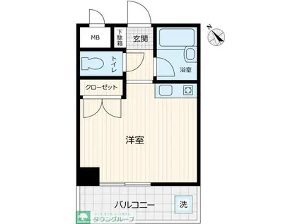 リエス川崎(ワンルーム/4階)の間取り写真