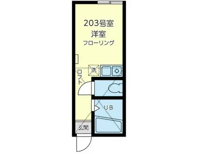 ユナイト南加瀬エカテリーナ(ワンルーム/1階)の間取り写真