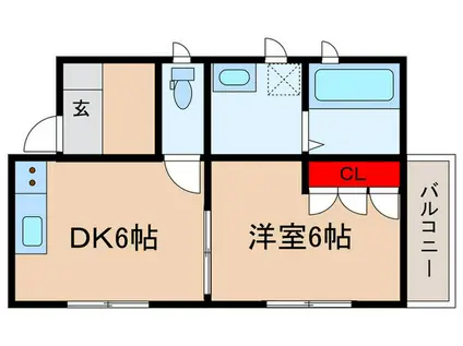 NOW HOUSE(1DK/1階)の間取り写真