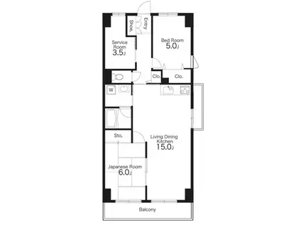 アビタート蒲田(2SLDK/4階)の間取り写真