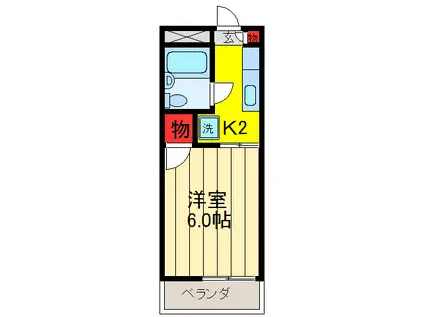 たなかコーポ(1K/1階)の間取り写真