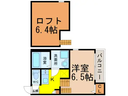 NEXSTAGE堀田(1K/2階)の間取り写真