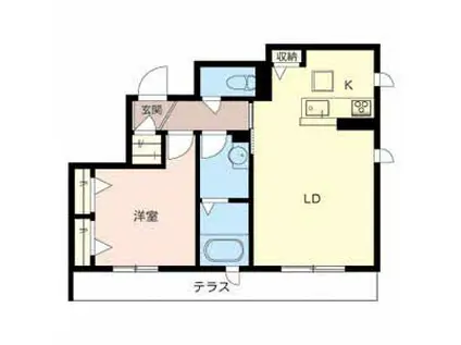 MAISON DE RAFFINE(1LDK/1階)の間取り写真