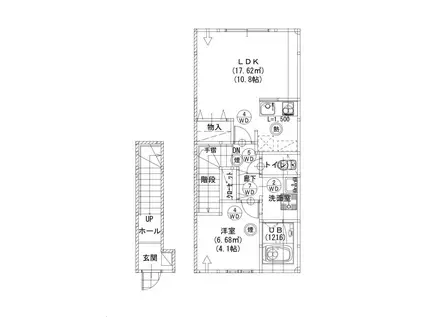 メゾンドプルーン北山(1LDK/2階)の間取り写真