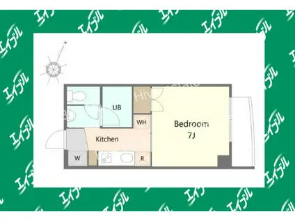 ラ・メゾンド・アップル(1K/4階)の間取り写真