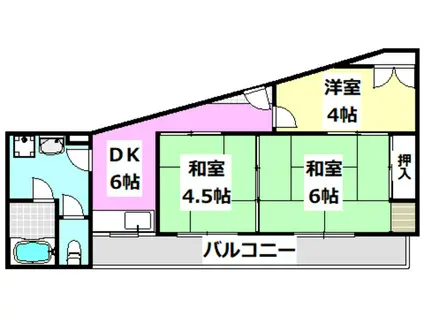 プレアール摂津鳥飼(3DK/3階)の間取り写真