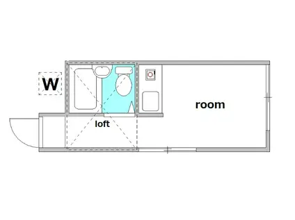ボナールコーポ(ワンルーム/1階)の間取り写真