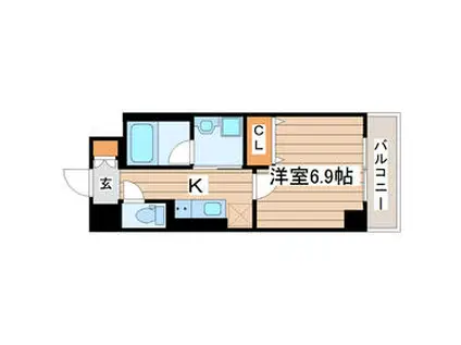 NF青葉(1K/6階)の間取り写真