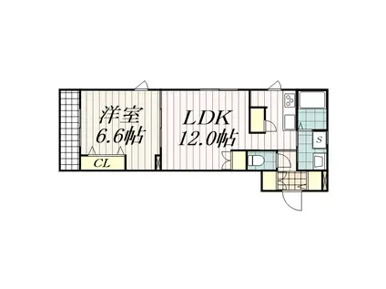 メゾン ド グランペール(1LDK/1階)の間取り写真