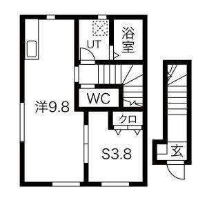 MONCIEL(ワンルーム/2階)の間取り写真