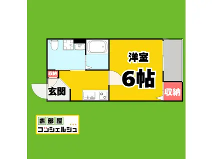 ロ・ハス千種(1K/3階)の間取り写真