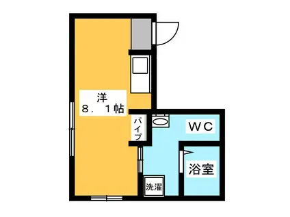 MAILE(ワンルーム/3階)の間取り写真