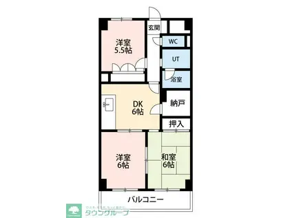 マーブル小手指(3SDK/5階)の間取り写真