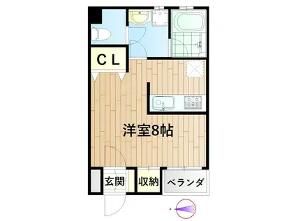 メゾン・えびす(1K/1階)の間取り写真