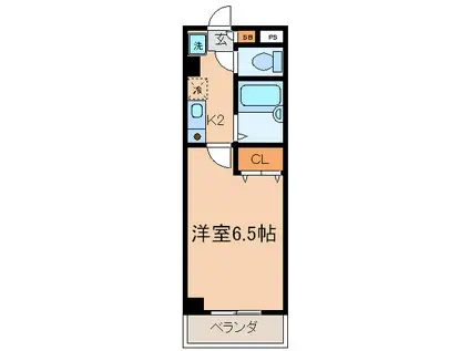 ベルアート(1K/3階)の間取り写真
