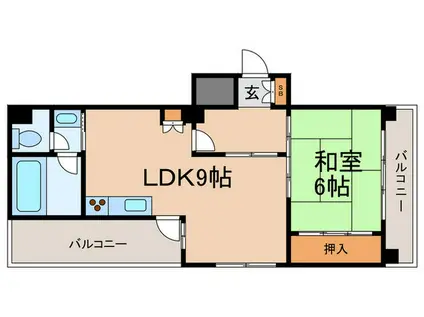 ドミールマヤ(1LDK/2階)の間取り写真