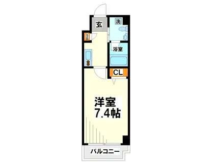 セカンド調布 A(1K/1階)の間取り写真