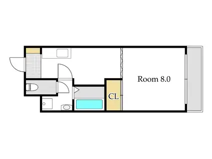 スカーレットハイム(1K/5階)の間取り写真