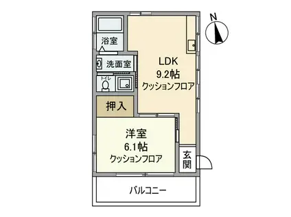 ミッキーハイム(1LDK/2階)の間取り写真