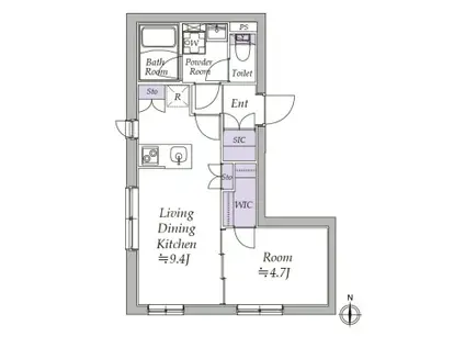 アトリオフラッツ日暮里(1LDK/5階)の間取り写真