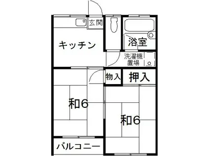 アネックスI(2K/2階)の間取り写真