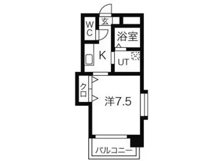 TRUSTY千代田(1K/4階)の間取り写真