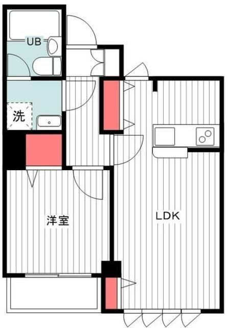 アゴラビル(1LDK/4階)の間取り写真