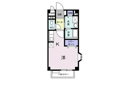 カーサトーレ(1K/2階)の間取り写真