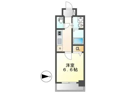 第18金山フクマルビル(1K/5階)の間取り写真