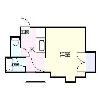ロワイヤルヒルズ南宮崎(ワンルーム/3階)の間取り写真