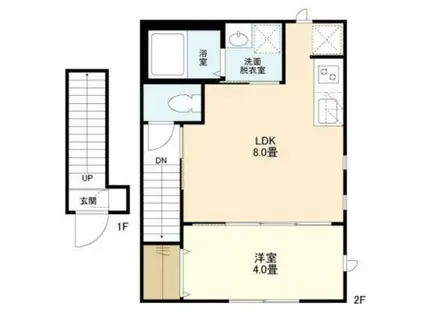 ウェルスクエ田園調布(1LDK/2階)の間取り写真