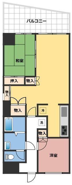 アトル真砂(2LDK/3階)の間取り写真