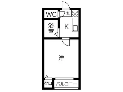 CLAUDIA太閤(1K/2階)の間取り写真