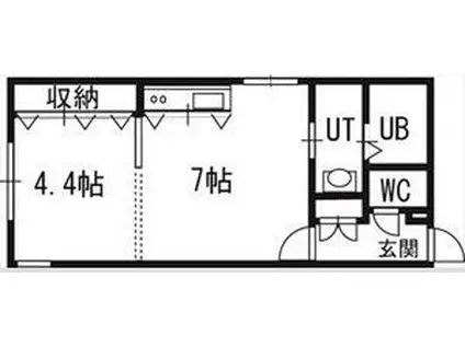 プリマベーラ発寒南(1LDK/2階)の間取り写真
