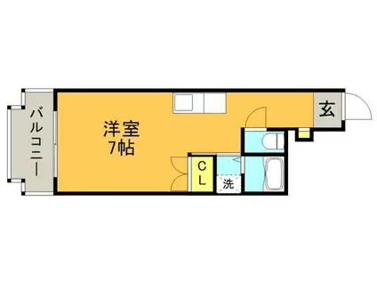 KENSマンション井尻(1K/3階)の間取り写真
