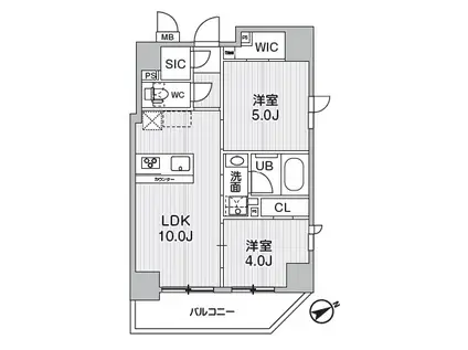 CAVANA浅草橋(2LDK/8階)の間取り写真