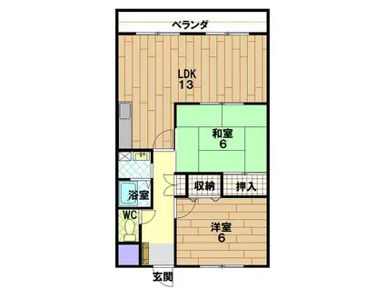 リゾナーレ麻里布(2LDK/8階)の間取り写真