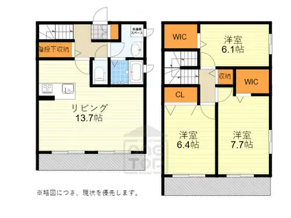 ミヤパレス(3LDK/1階)の間取り写真