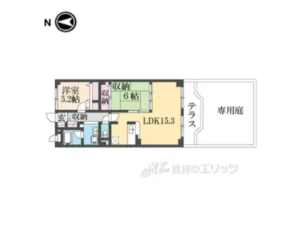 シュテレ70(2LDK/1階)の間取り写真
