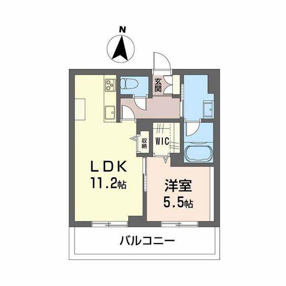 レーベンエイトII(1LDK/3階)の間取り写真