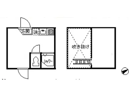エース鷺宮(ワンルーム/1階)の間取り写真